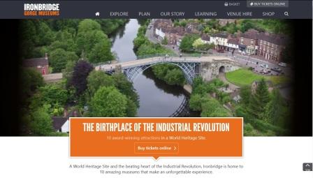 image of the Ironbridge Gorge Museums website