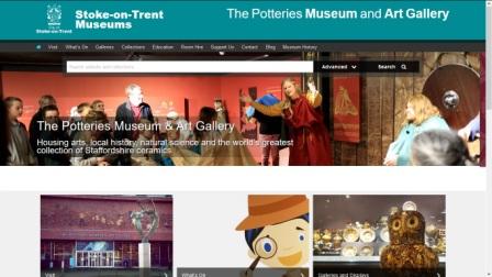 image of the potteries museum website