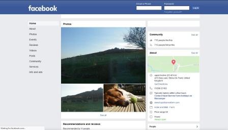 image of the Hazel Barrow Farm website