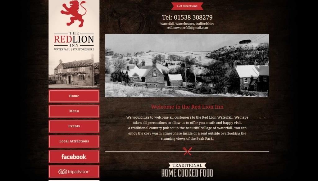 image of the Red Lion website